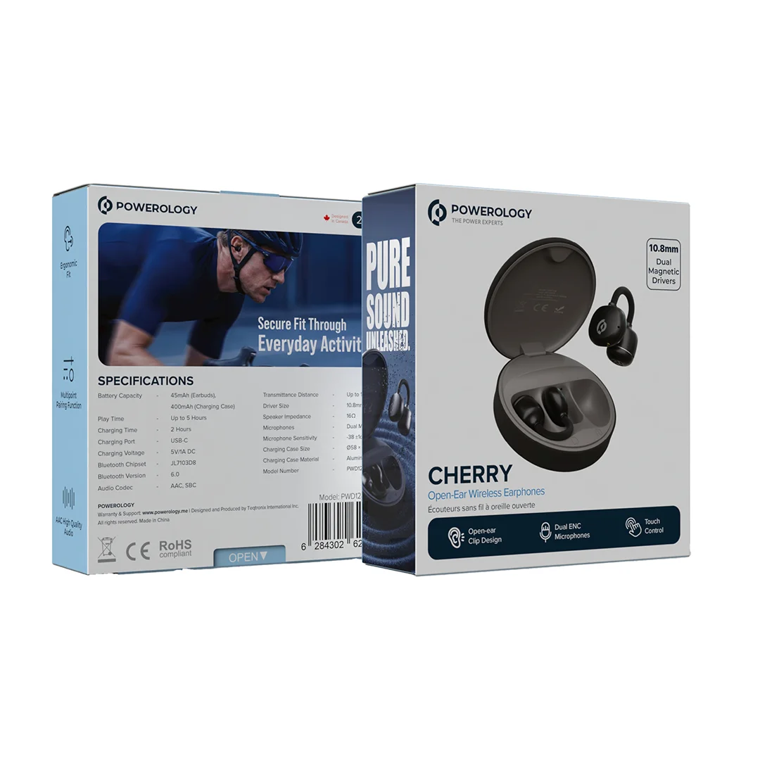Powerology Cherry Open-Ear Wireless Earphones