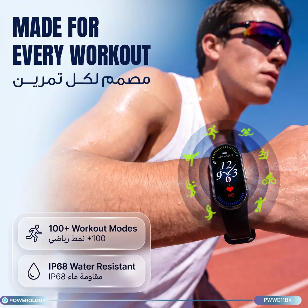 Powerology EVOX AMOLED Smart Band Black