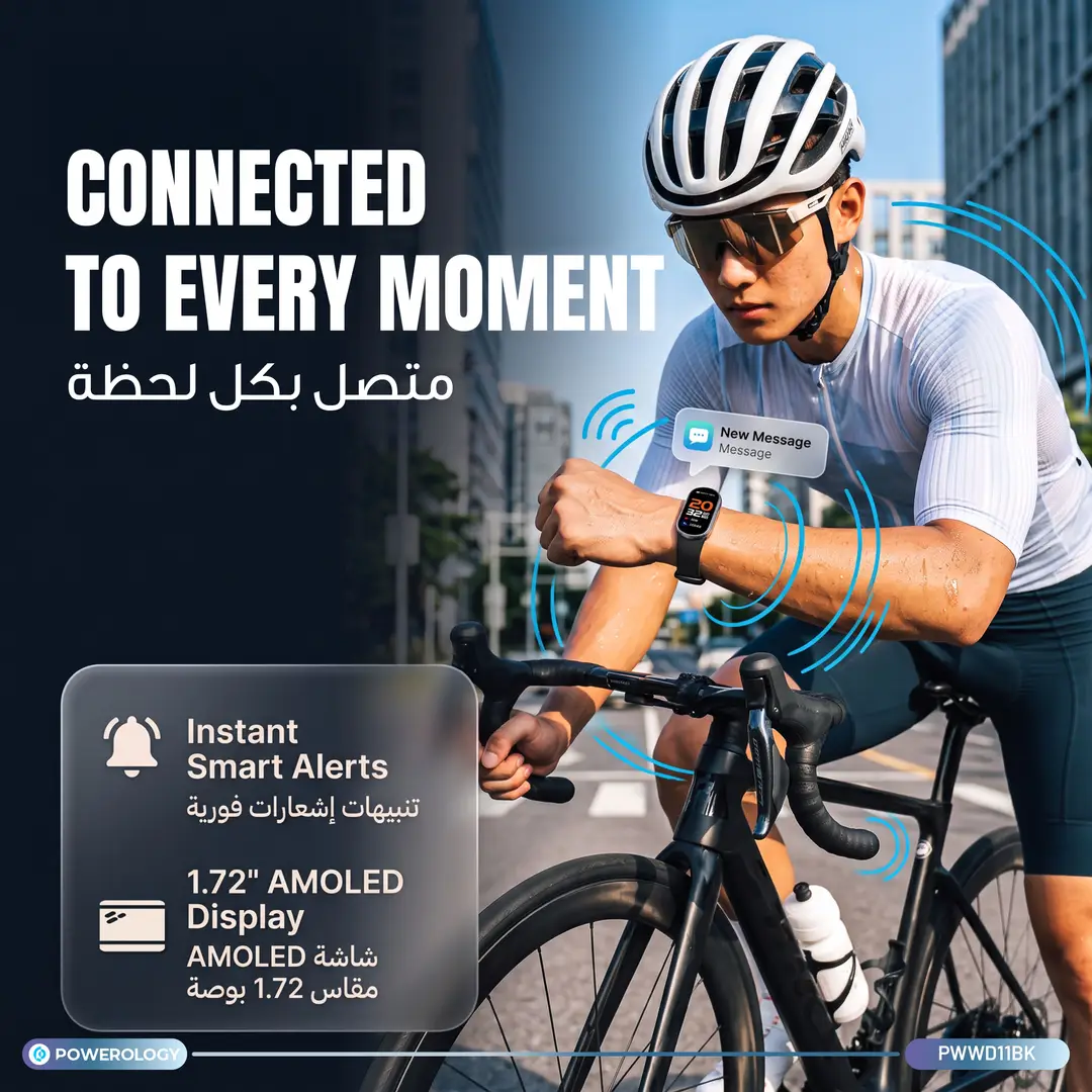 Powerology EVOX AMOLED Smart Band Black