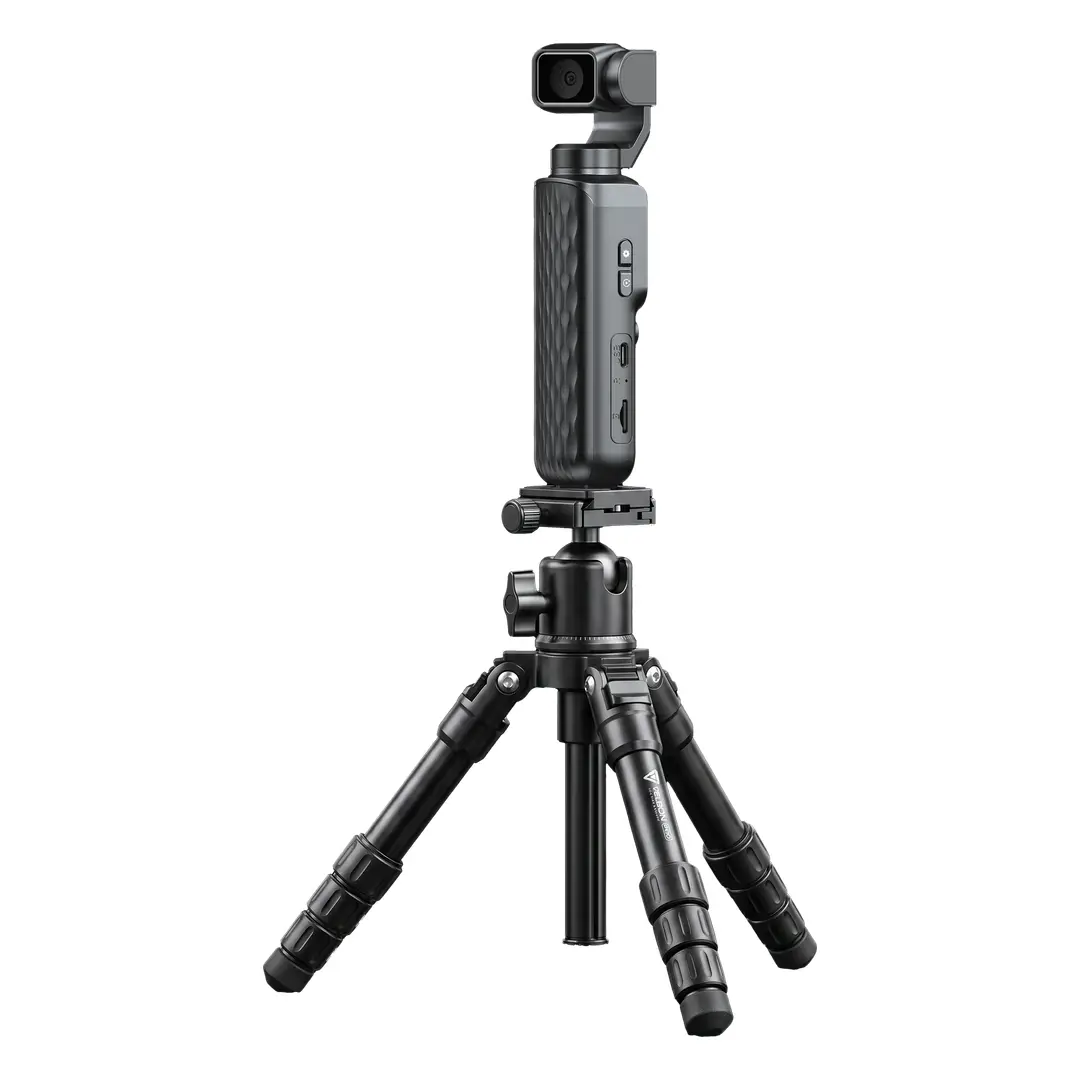 Powerology LENSO Pocket Gimbal Camera 4K Touchscreen Black