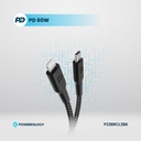 Powerology New Braided Type-C to Lightning Cable 2M PD 60W