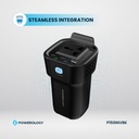 Powerology 150W Inverter AC Universal USB A 2type-C DC Car 12V10A - Black