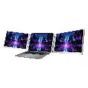 Powerology Dual Screen Portable Monitor - Silver