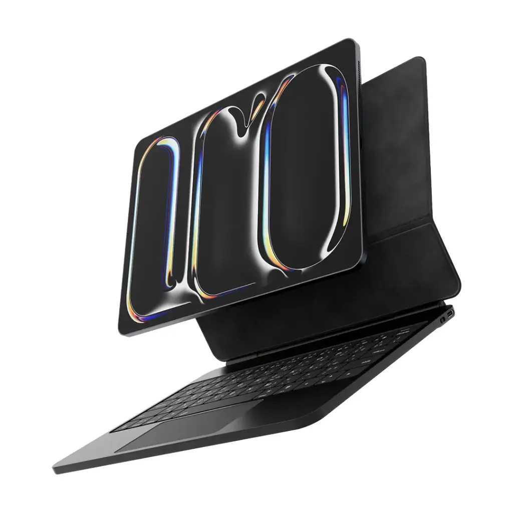 Powerology Smartcase Pro+ Wireless Keyboard Case for iPad Pro 13” (M4) - Black