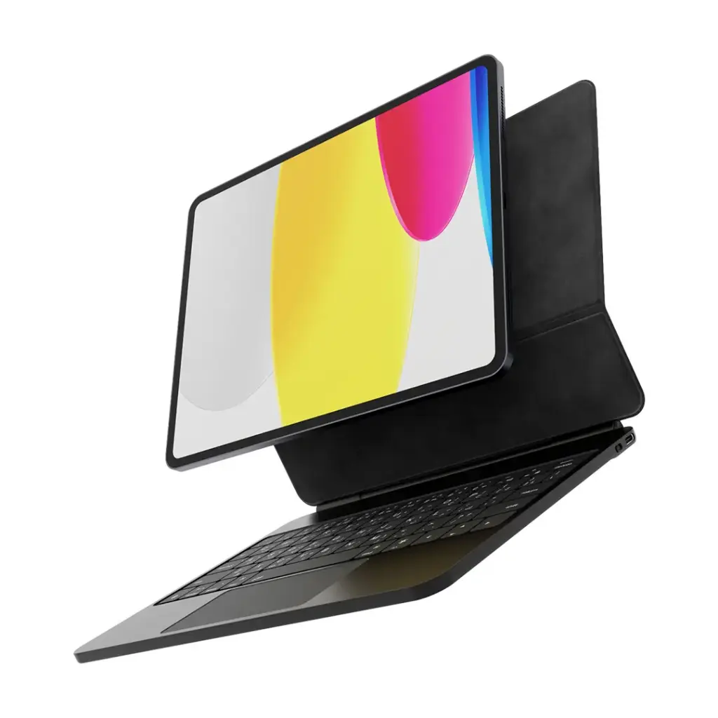 Powerology Smartcase Pro+ Wireless Keyboard Case for iPad 10th Gen - Black