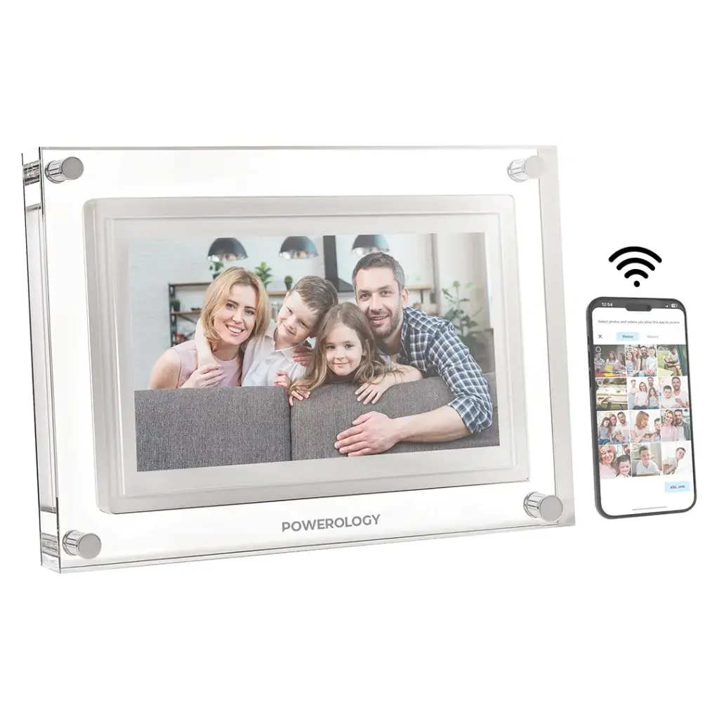 Powerology 10'' Smart Frame Digital Photo Display - White