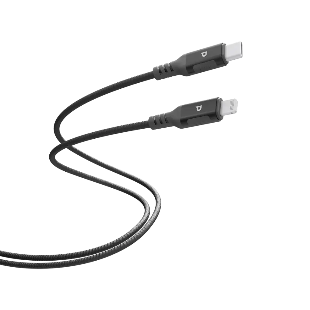 Powerology Power Sync Weave USB-C to Lightning PD 60W - Black