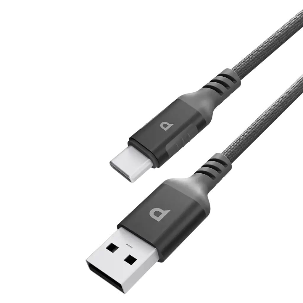 Powerology Power Sync Weave USB-A to USB-C PD 20W - Gray