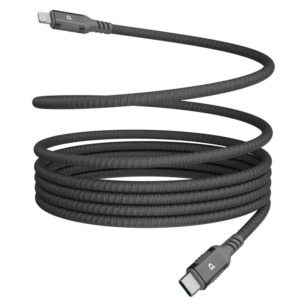 Powerology Malinka Weave Magnetic USB-C To Lightning 1.2m Cable PD 30W - Gray