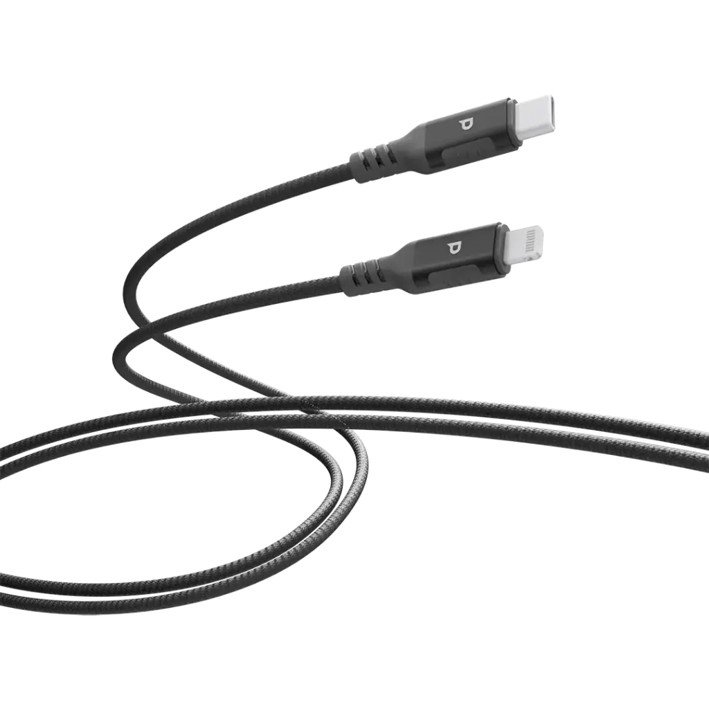 Powerology Power Sync Weave PD 30W USB-C to Lightning 3m Cable - Gray