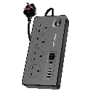 Powerology 4AC 2990W Power Strip - Black