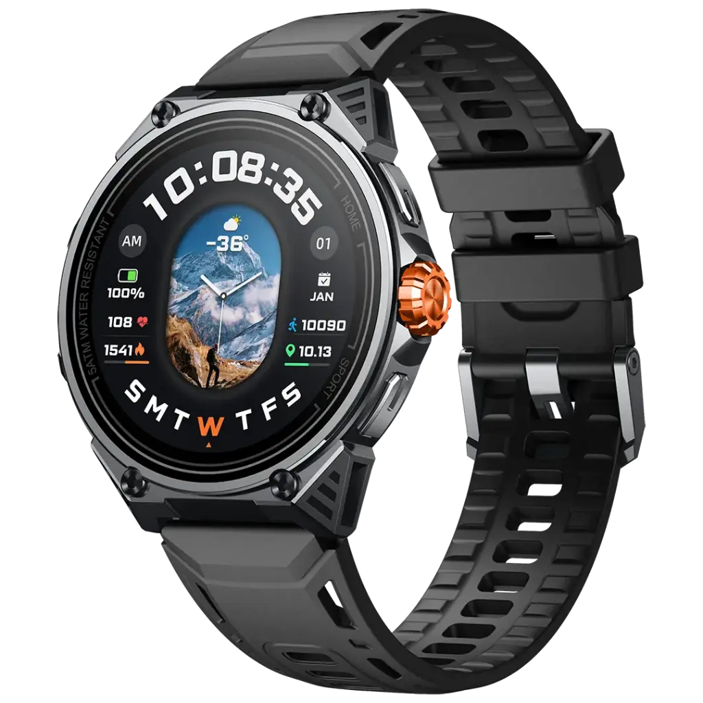 Powerology Alfa Urban Sports GPS Smart Watch - Black