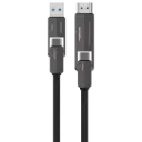 Powerology Vion 4-In-1 Charging & Data Transfer Cable - Black