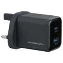 Powerology Volt-X 45W Dual-Port GaN Wall Charger - Black