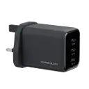 Powerology Volt-X 100W Multi-Port Gan Wall Charger - Black