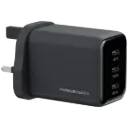 Powerology Volt-X 100W Multi-Port Gan Wall Charger - Black