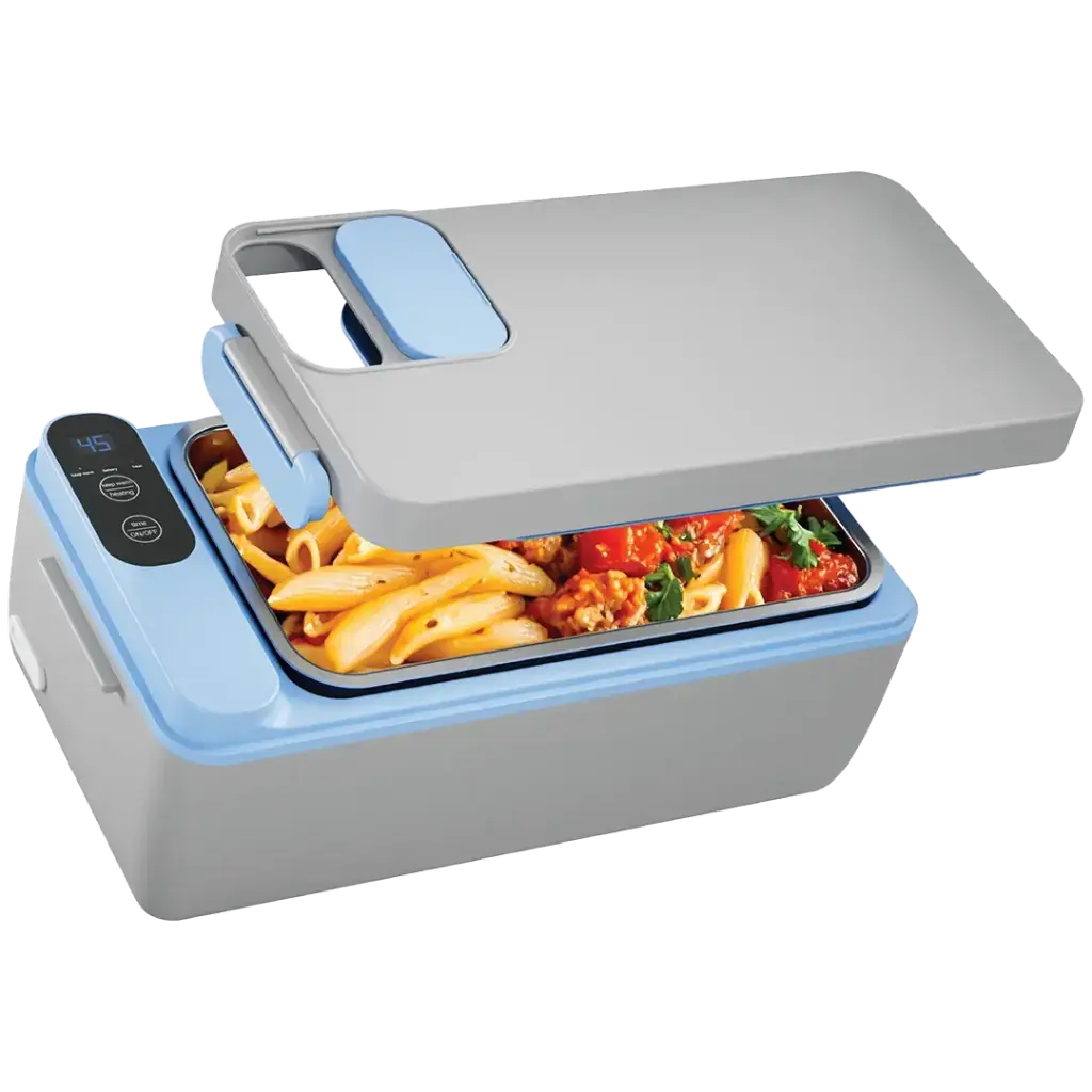 Powerology Lumo Portable Heated Lunch Box - Gray Blue