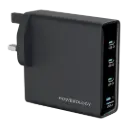 Powerology Volt-X 200W Multi-Port Gan Adapter - Black