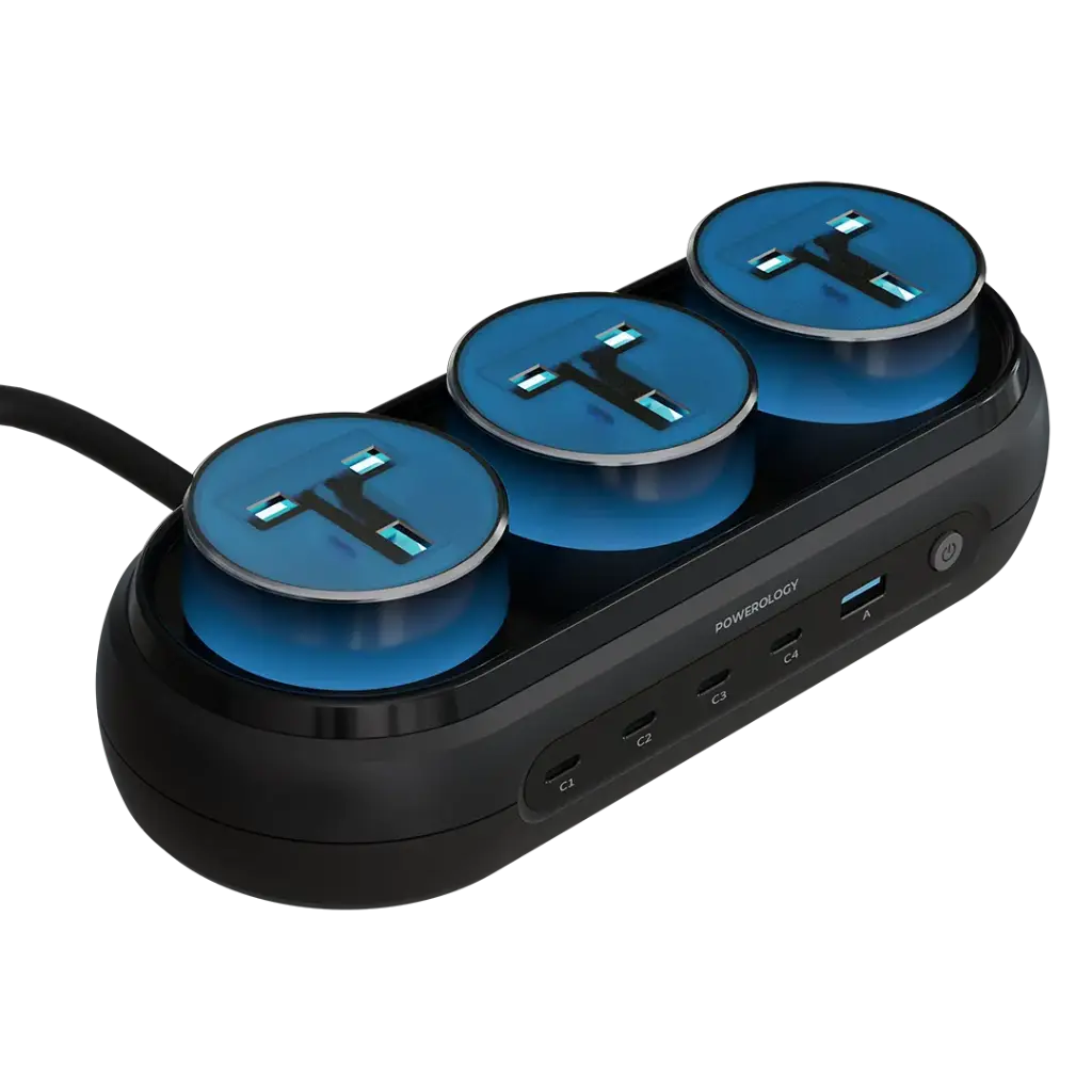 Powerology Holix Gan Multi-Port Power Station - Grey