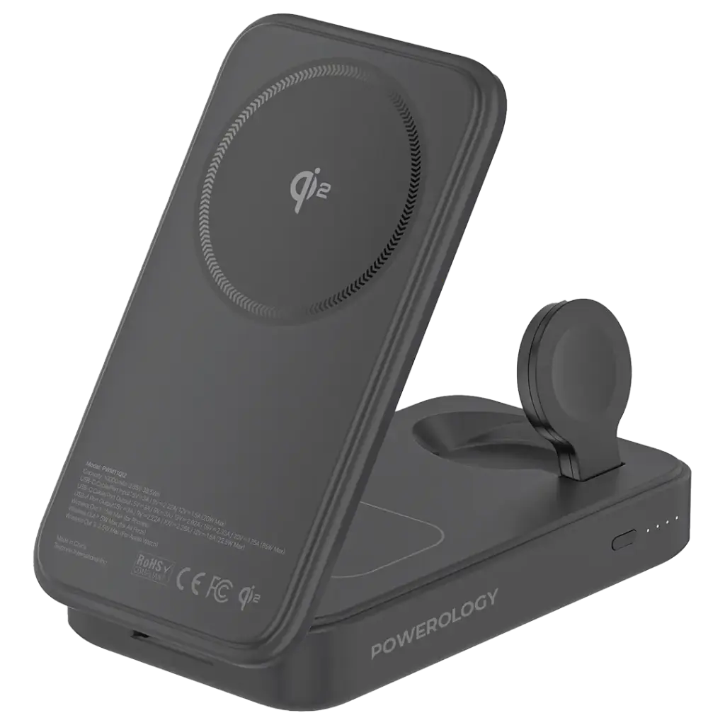 Powerology Kickvolt Portable Charging Stand Power Bank - Black