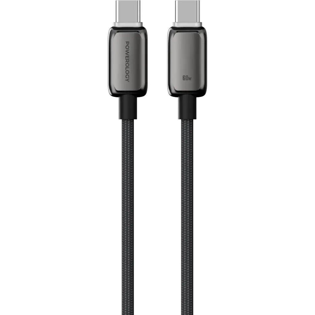 Powerology Zinco Series USB-C to USB-C - Dark Gray