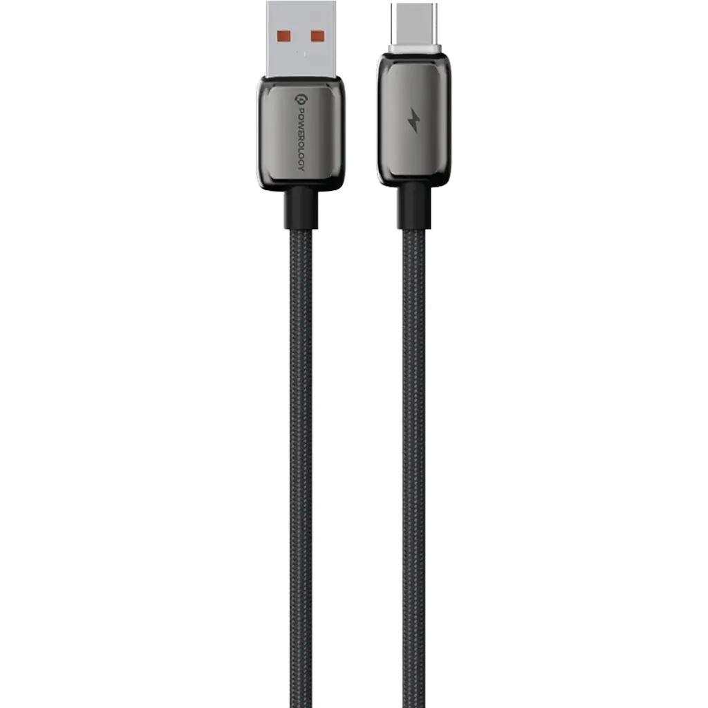 Powerology Zinco Series USB-A to USB-C - Dark Gray