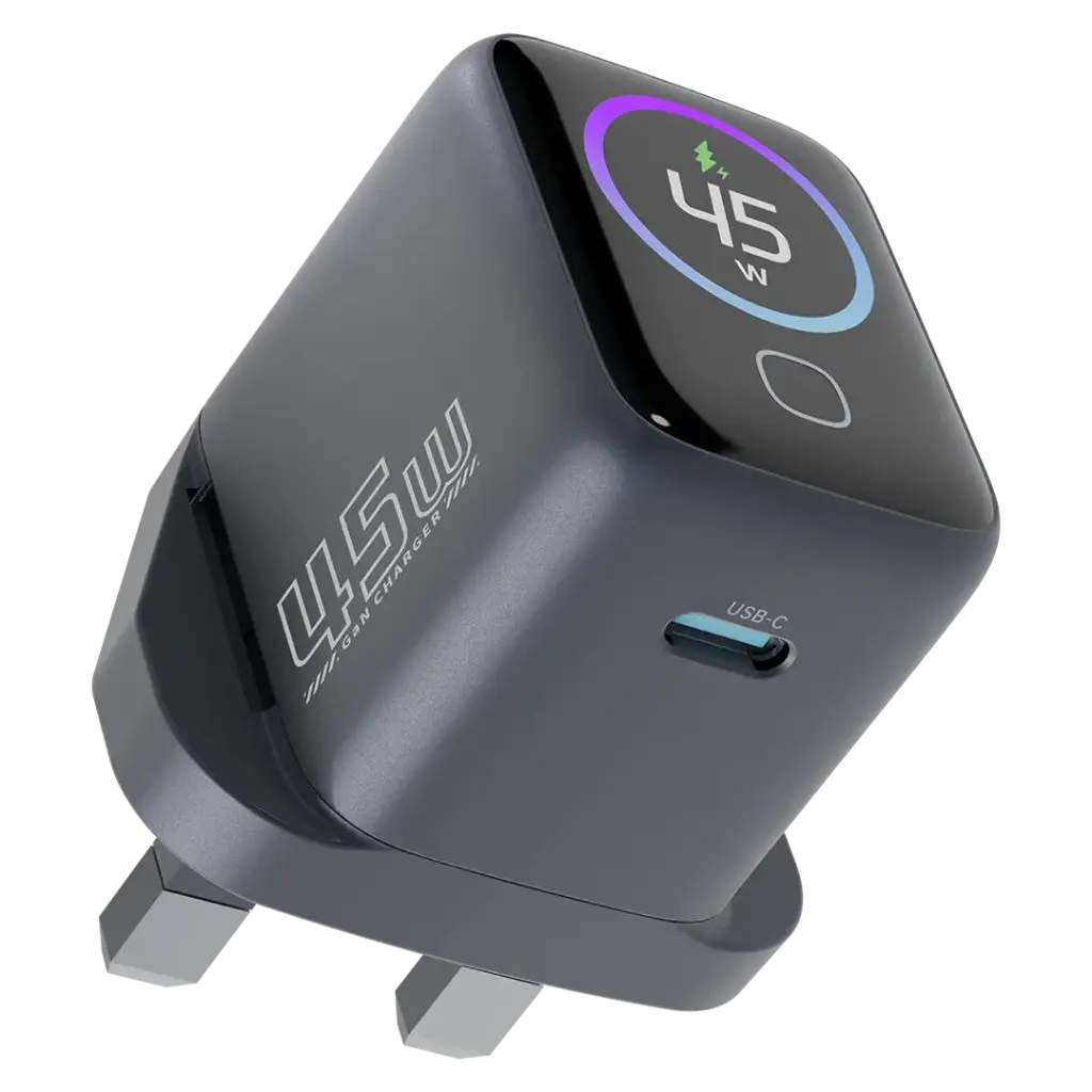 Powerology Voltflow 45W AVS GaN Wall Charger - Gray