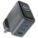 شاحن حائطي Powerology Voltflow 100W AVS GaN - رمادي