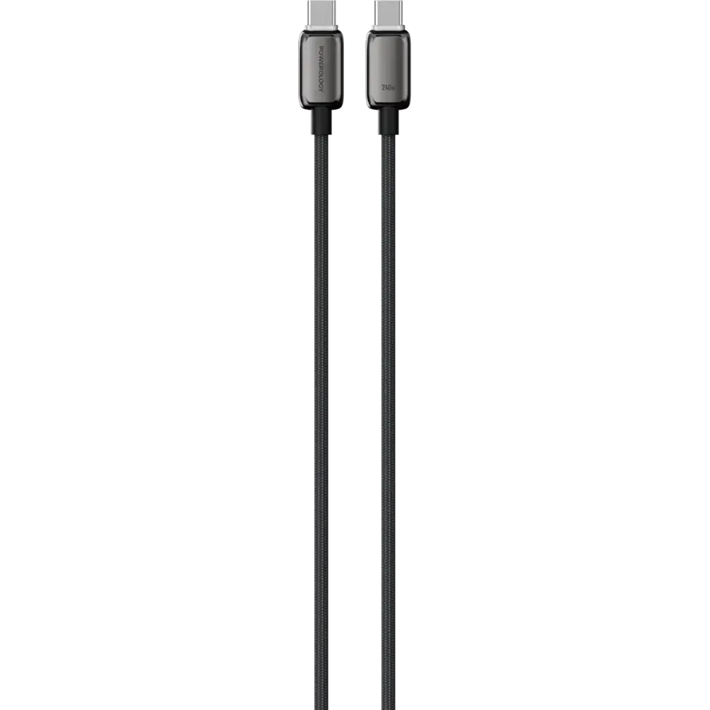 Powerology Zinco Series 240W USB-C Cable - Dark Gray