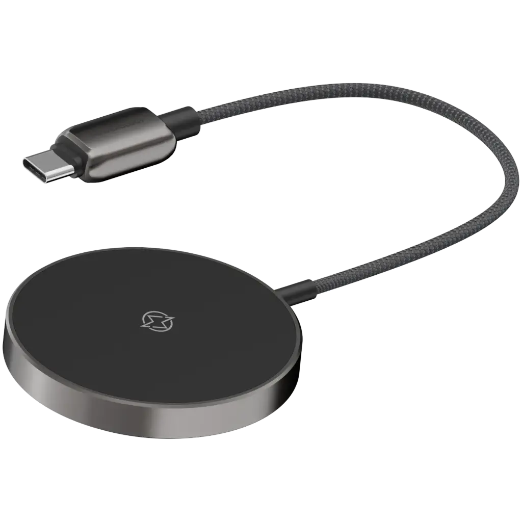 Powerology Zinco Series Wireless Charging Pad - Dark Gray