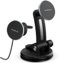 Powerology Airwave Magnetic Wireless Car Charger - Gray