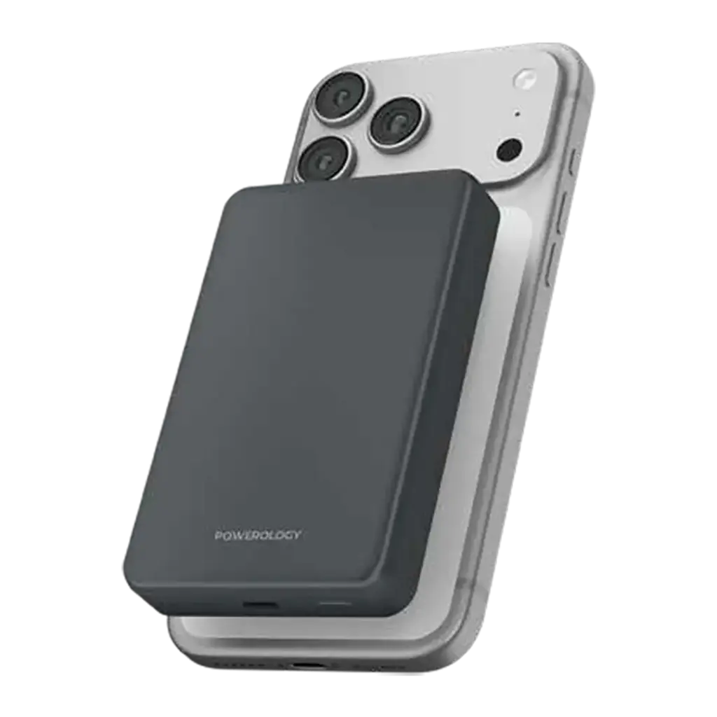  باورولوجي بلانك 25 10000mAh باور بنك مغسيف - رمادي