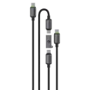 Powerology Argos Dual USB-C Cables with Connector - Grey