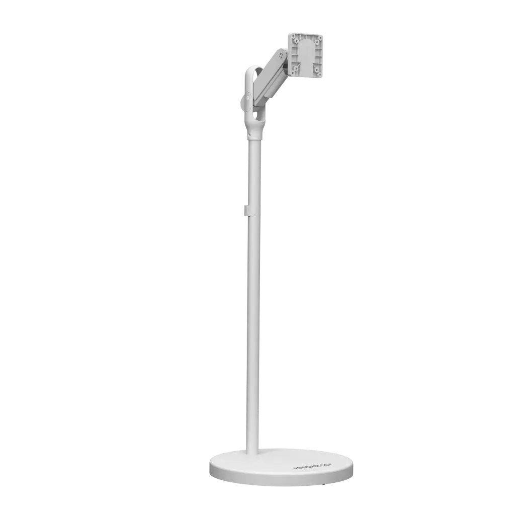 POWEROLOGY CYPRES PORTABLE TV STAND WITH WHEELS - White