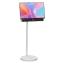 Powerology Cypres Portable TV Stand with Wheels - White