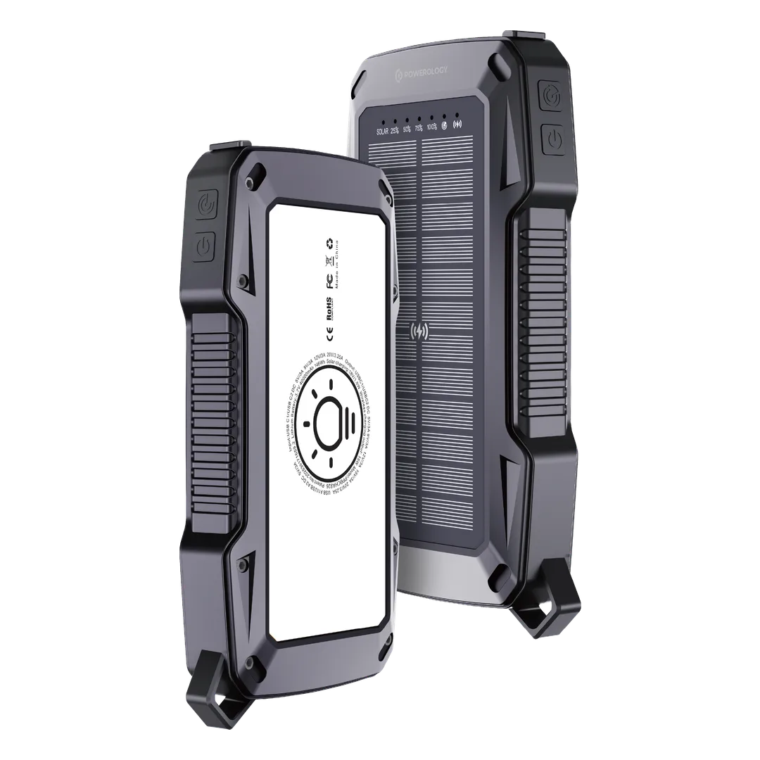 Powerology Helio Lux 40000mAh Solar Power Bank - Black