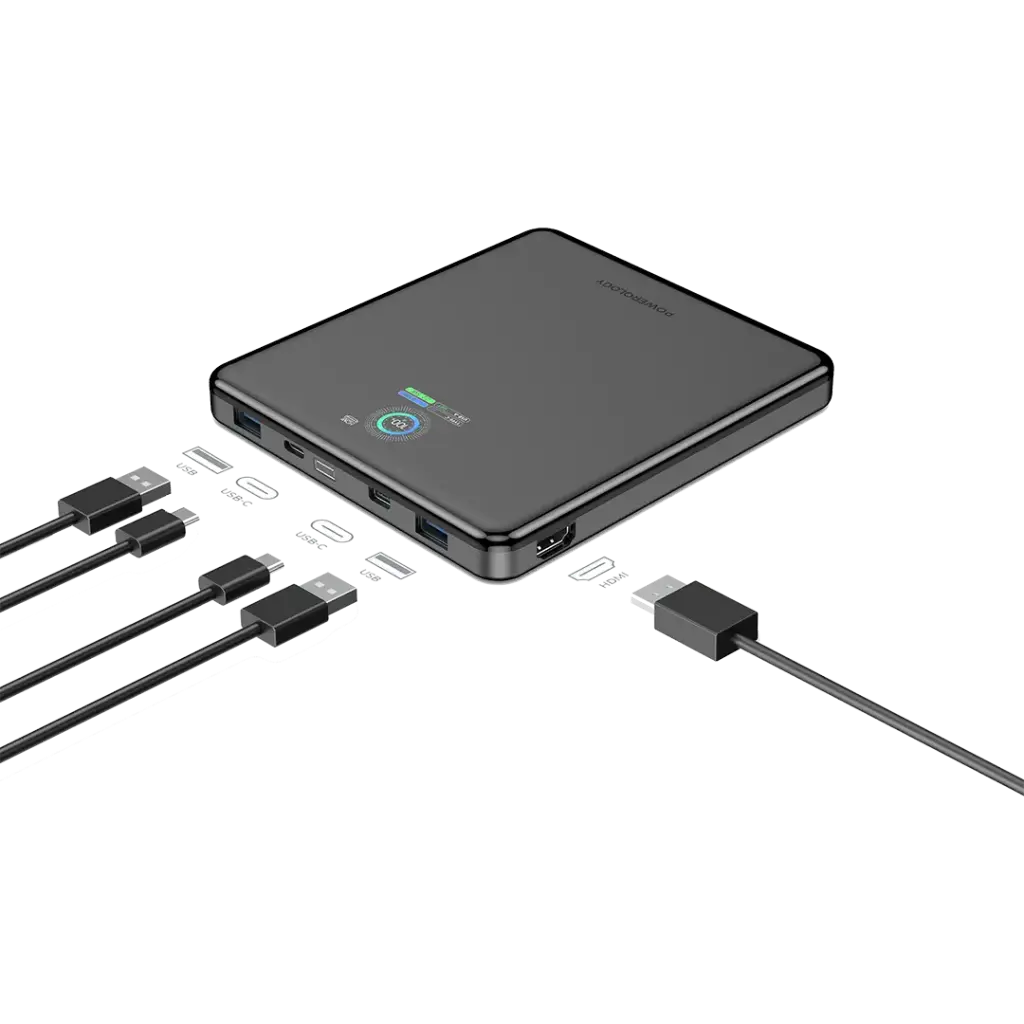 Powerology VoltStream 20000mAh Power Bank - Black
