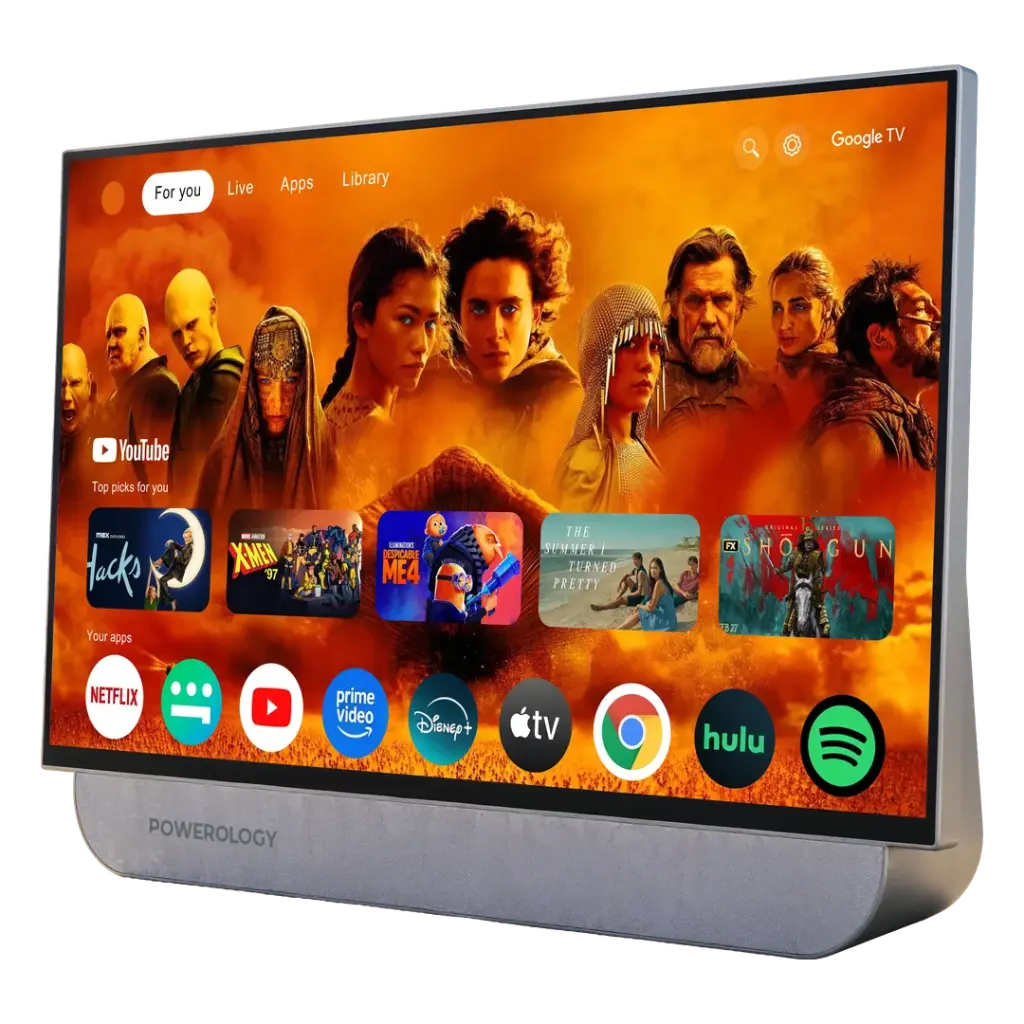 Powerology Paramount Portable Touchscreen Smart Monitor - Beige