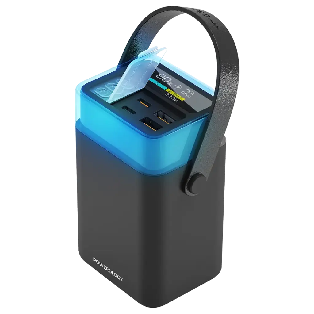 Powerology Halo Beam 40000mAh Power Bank PD 65W - Black 