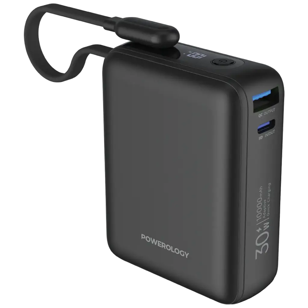 Powerology Montreal 10000mAh Power Bank - Black