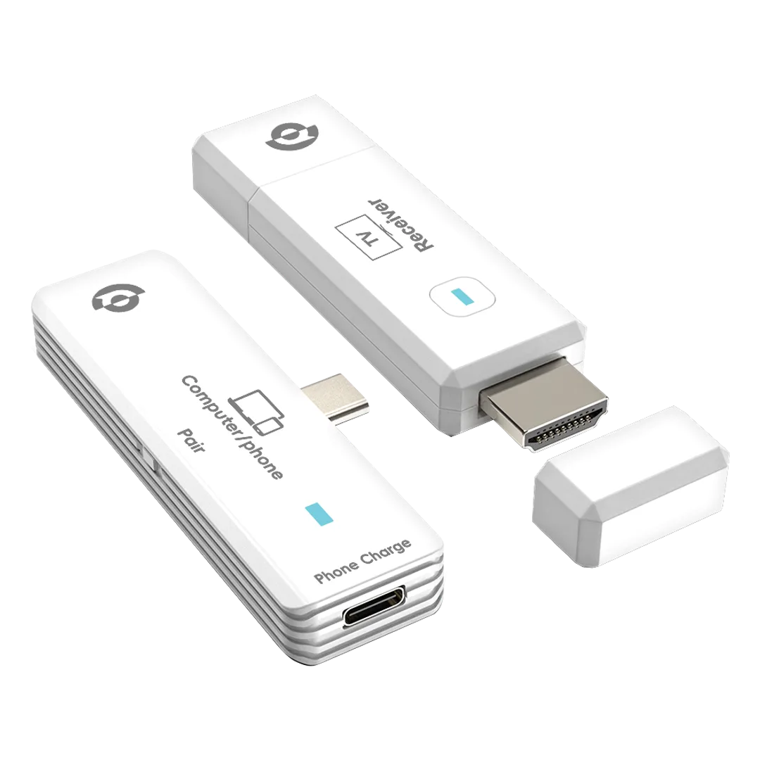 Powerology AIROMA USB-C to HDMI Wireless Display Adapter - White