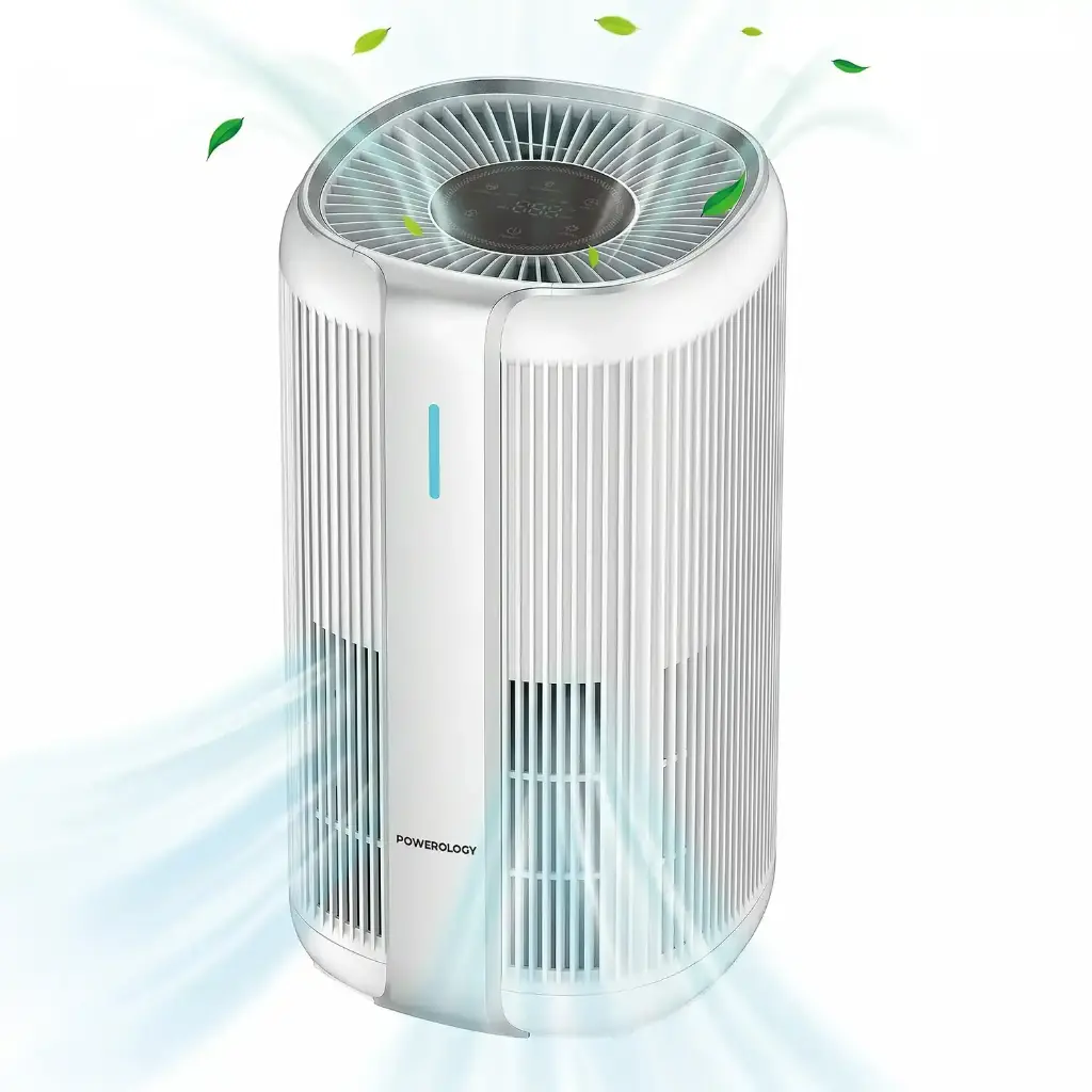 منقي الهواء الذكي باورولوجي ميرا 300م³/س، فلتر HEPA H13، واي فاي، UV-C، أيون - أبيض