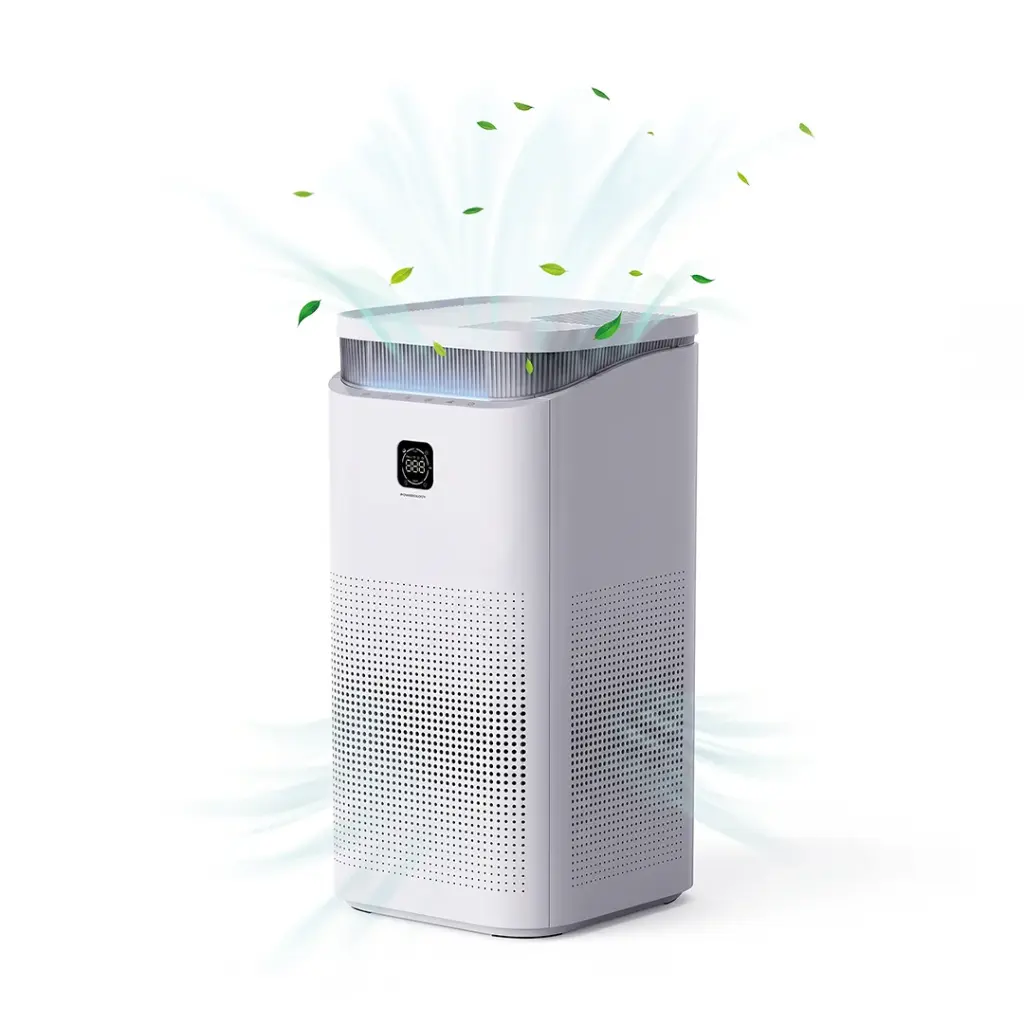 Powerology Mira Elite Smart Air Purifier With PM2.5 Air Quality Sensor - White