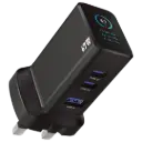 Powerology GaNex 67W Multi-Port Adapter - Black