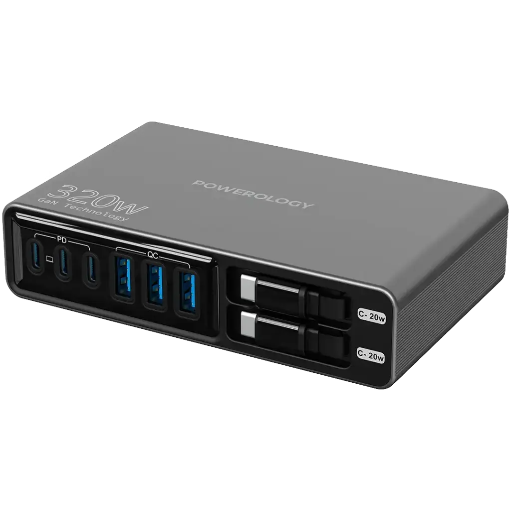 Powerology Univo Charging Station PD 100W - Black