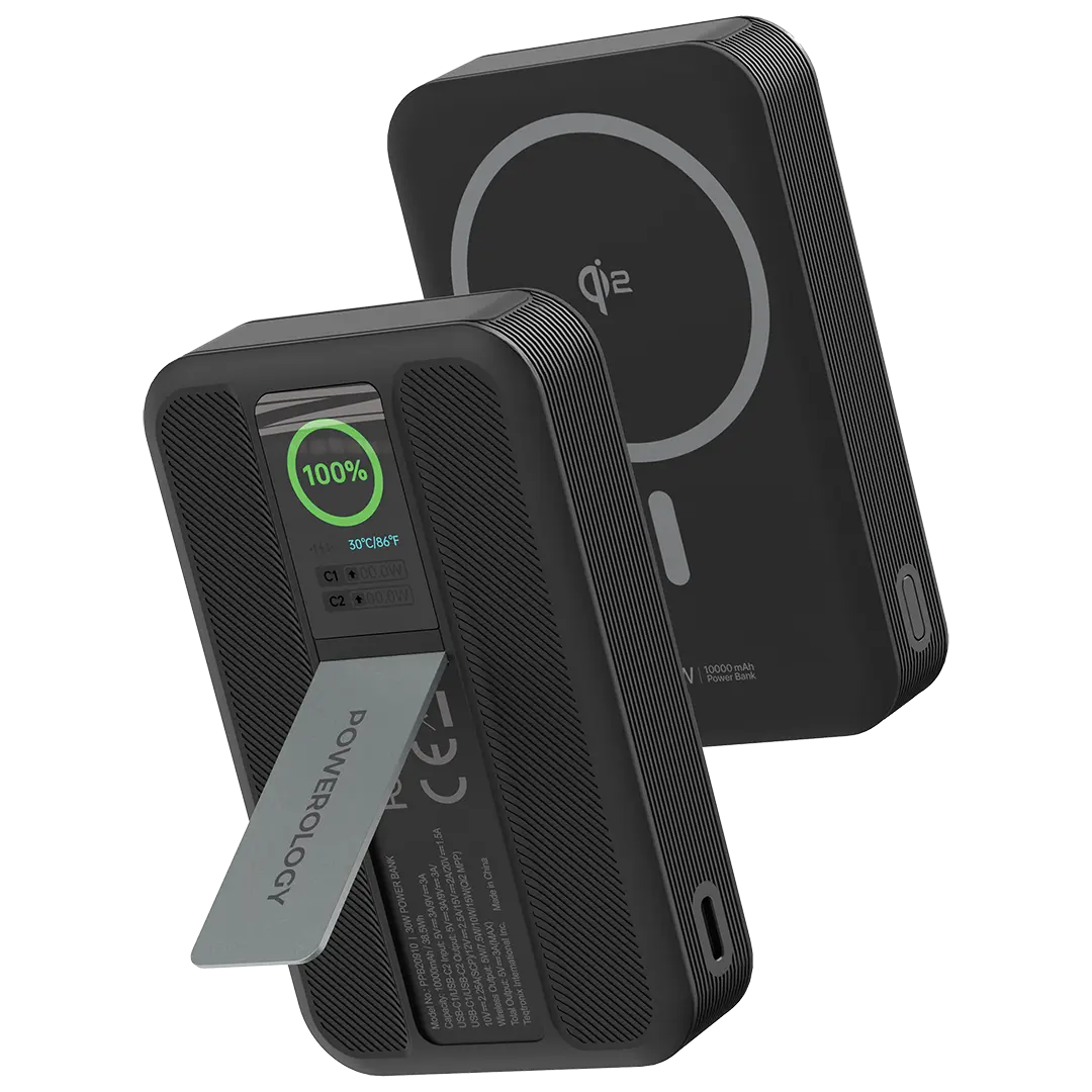 Powerology Vision - Qi2 10000mAh MagSafe Power Bank