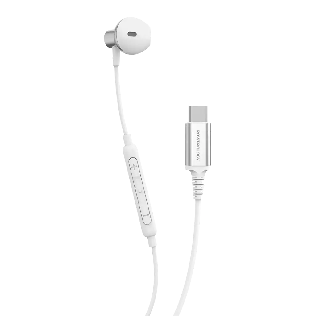 Powerology Type-C Mono Earphone - White