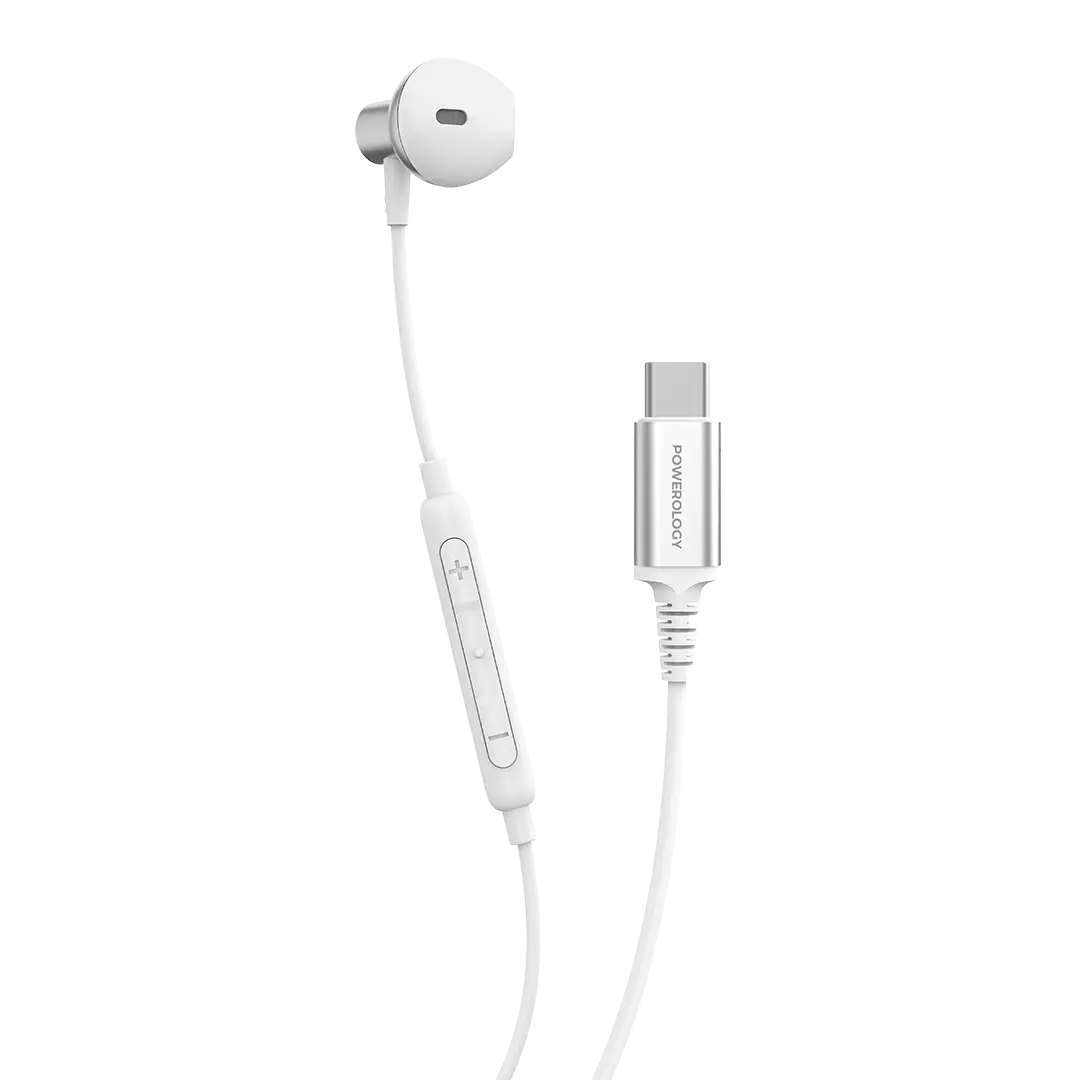 Powerology Type-C Mono Earphone - White