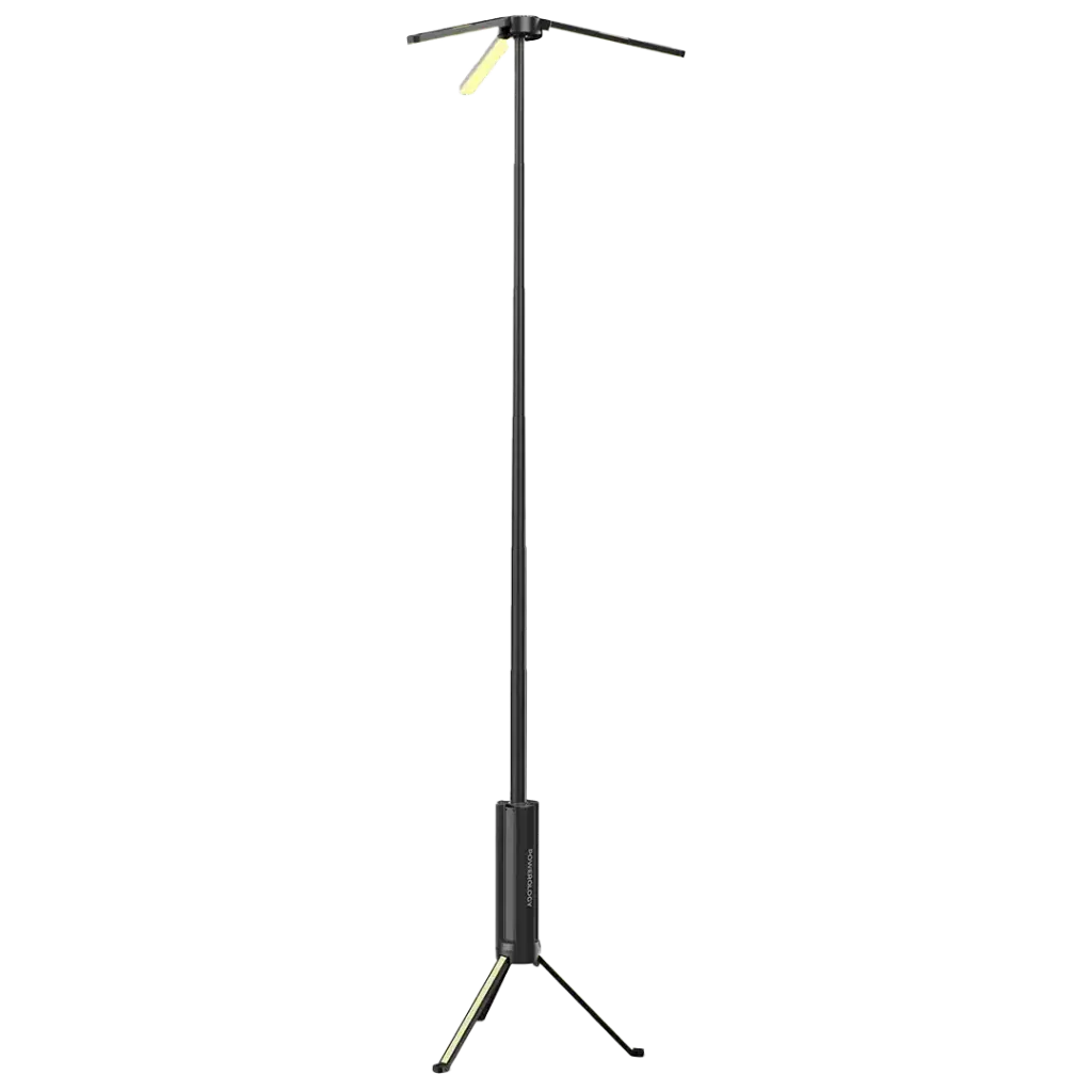 Powerology Luntra 15600mAh Foldable Camping Light - Black