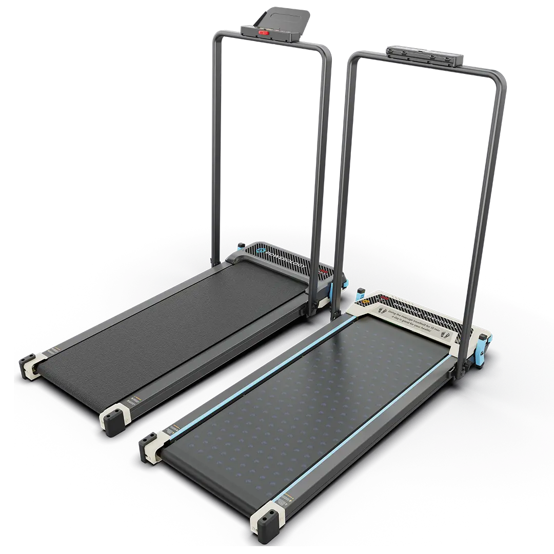 Powerology 2-In-1 Foldable Treadmill With Massage Pad - Black